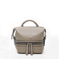 Gray Leather Backpack Purse for Women Convertible Crossbody Bag Medium