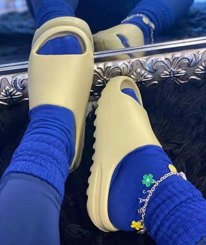 2021 Khaki Fashion Slippers For Women Solid Color Casual Home Slipper