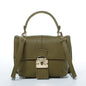 Leather Backpack for Women Convertible Crossbody Bag Olive Green Purse