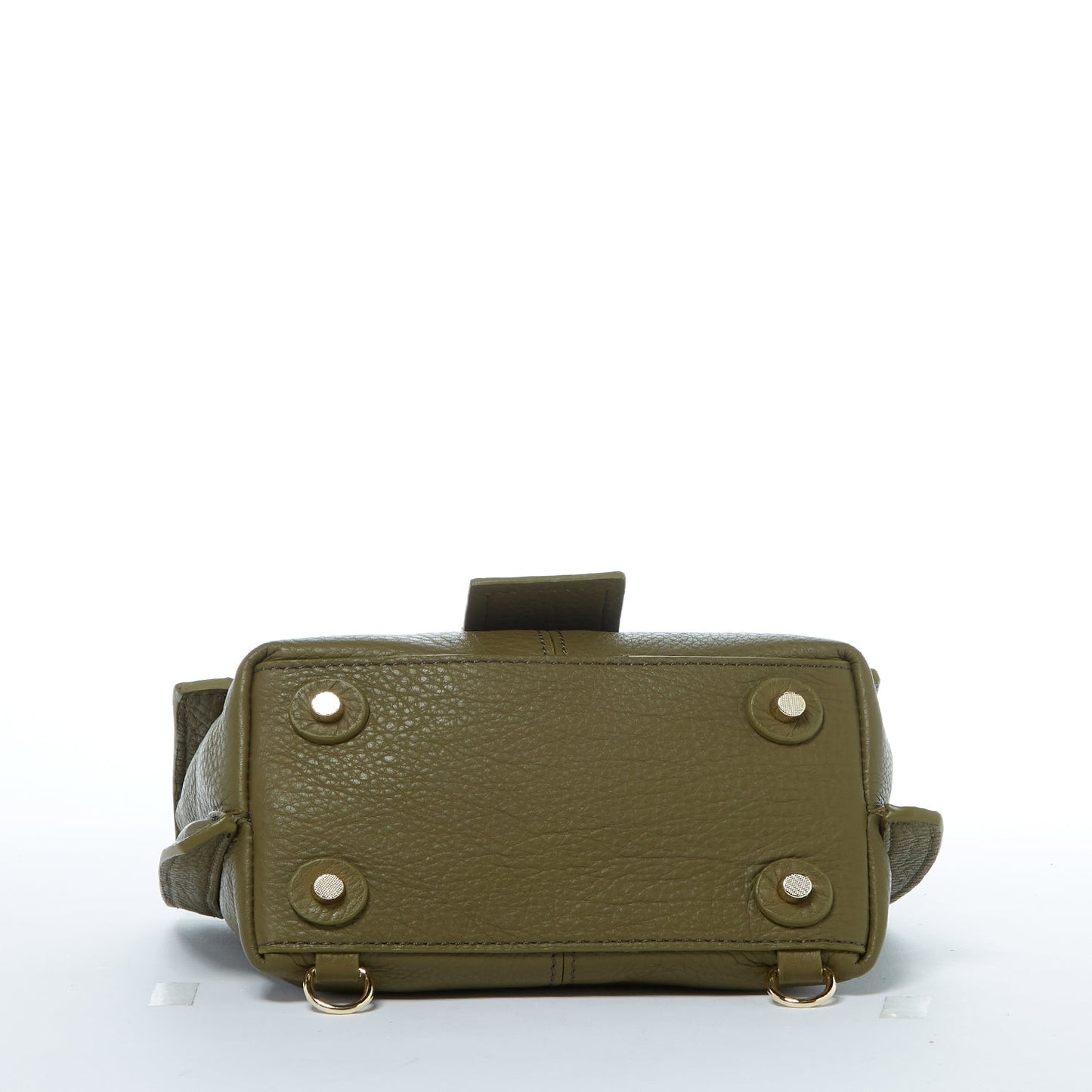 Leather Backpack for Women Convertible Crossbody Bag Olive Green Purse