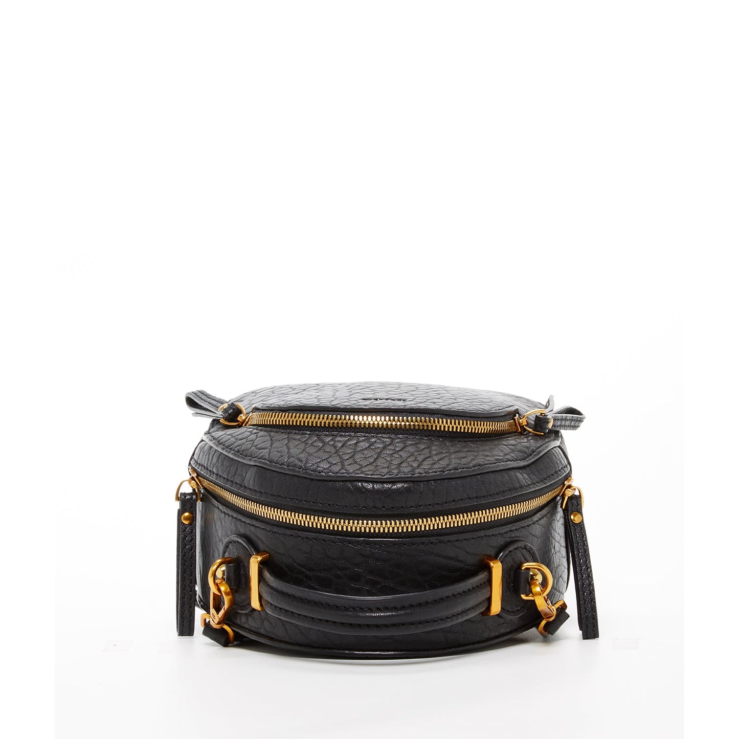 Mini Black Leather Backpack Purse Women