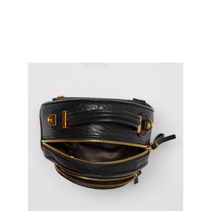 Mini Black Leather Backpack Purse Women