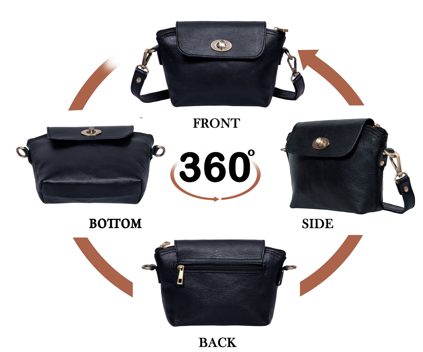 Leather Handmade Womens Crossbody Purse