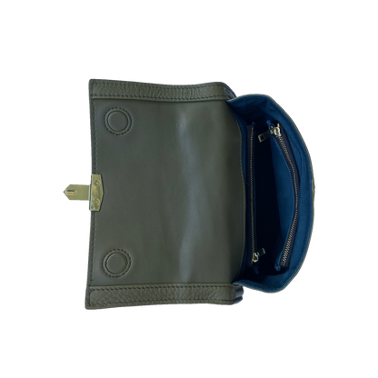 Leather Backpack for Women Convertible Crossbody Bag Olive Green Purse