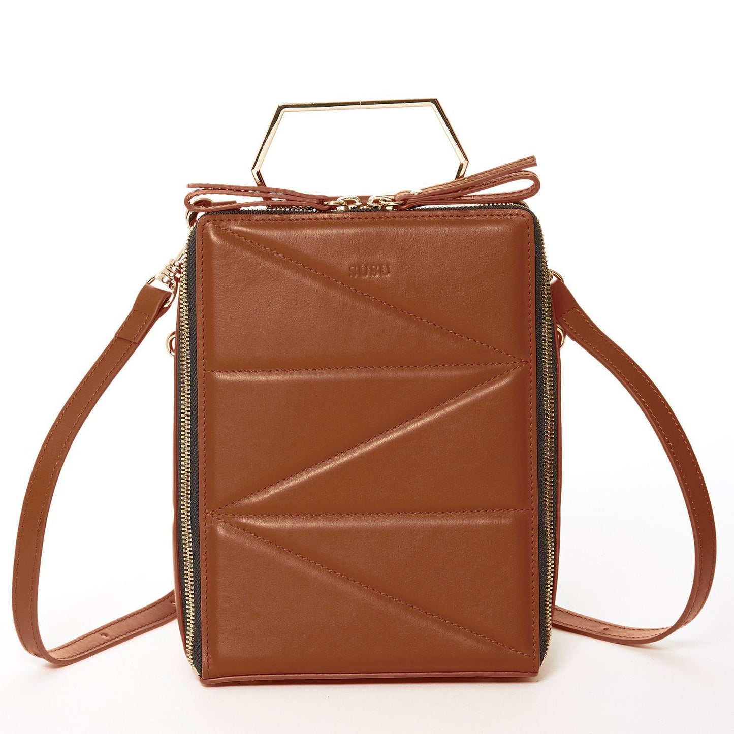Brown Leather Backpack Purse