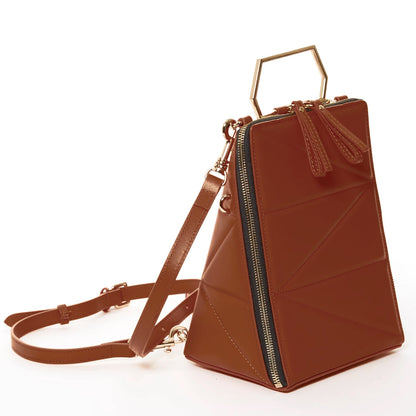 Brown Leather Backpack Purse