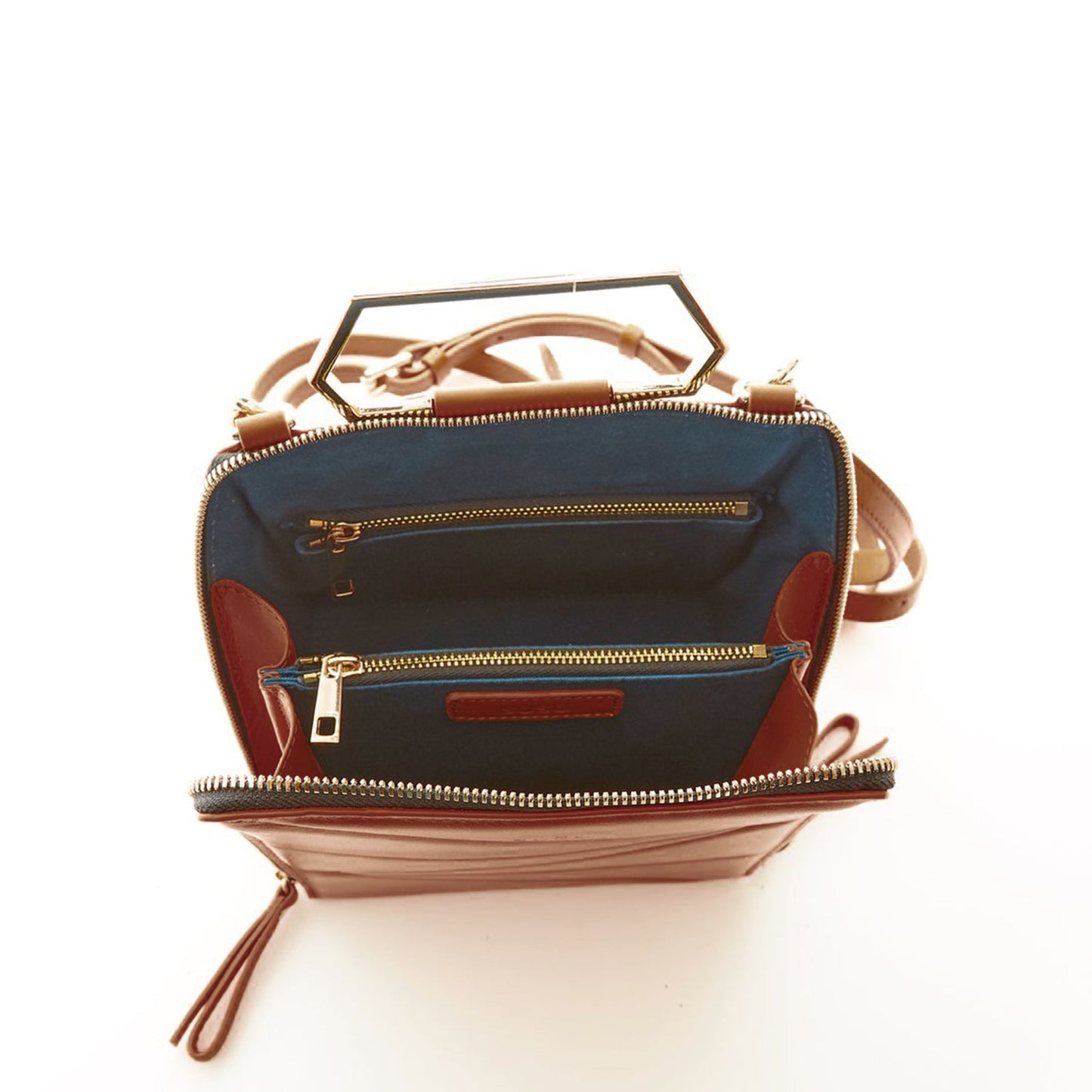 Brown Leather Backpack Purse