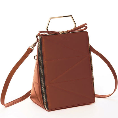 Brown Leather Backpack Purse