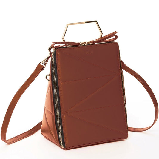 Brown Leather Backpack Purse