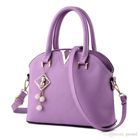 Lavender Leather Shoulder Bag Womens